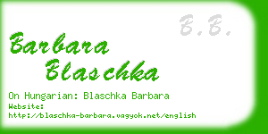 barbara blaschka business card